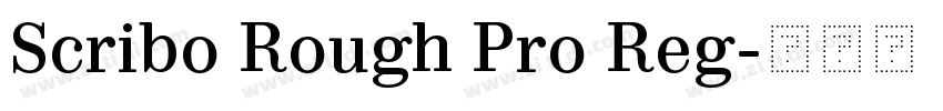 Scribo Rough Pro Reg字体转换